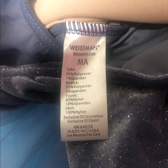 Weissman Shimmering Blue Dance Costume - Picture 5 of 6